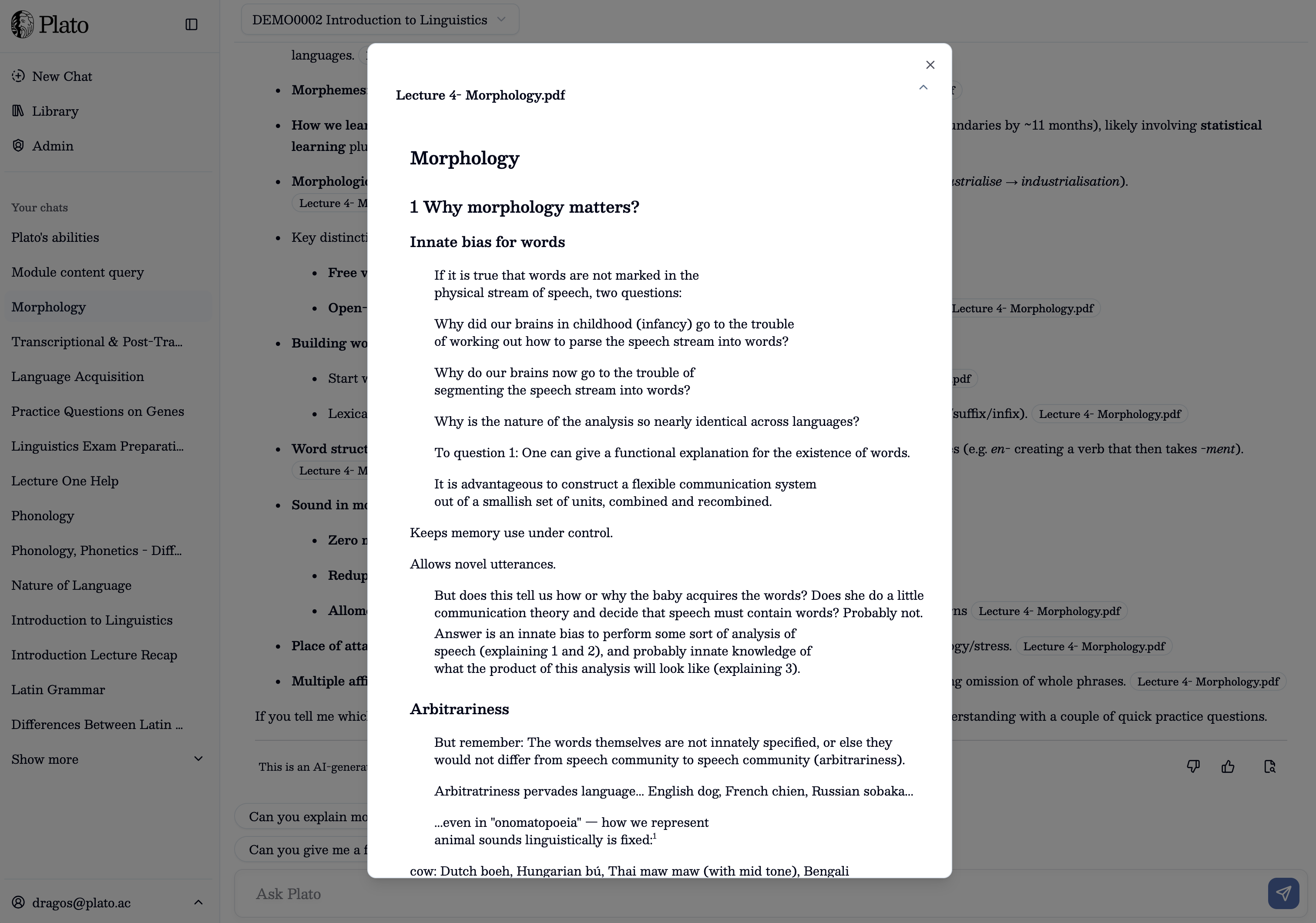 Source preview modal
